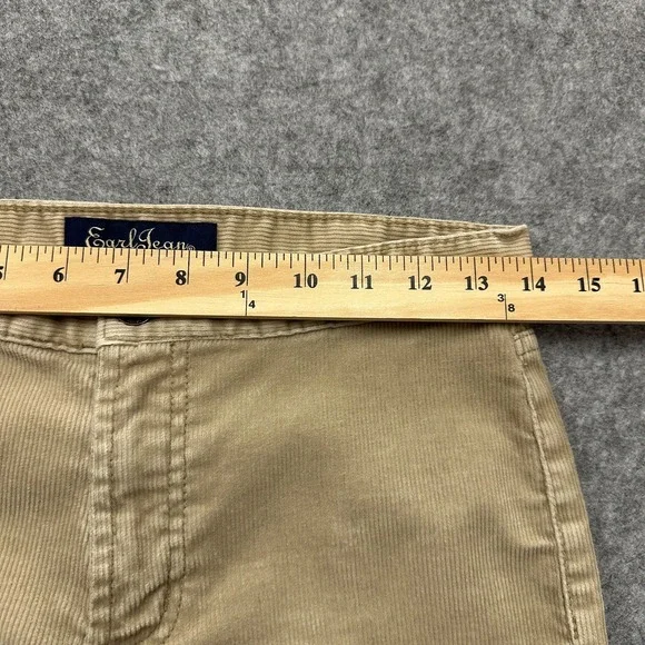 Earl Jean Corduroy Pants Womens Size 2 Beige Buff Stretch Straight Y2K 90s - Picture 6 of 9